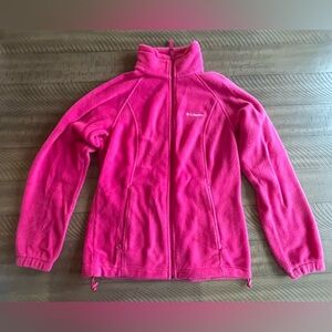 Pink Columbia Fleece Full Zip Jacket Small